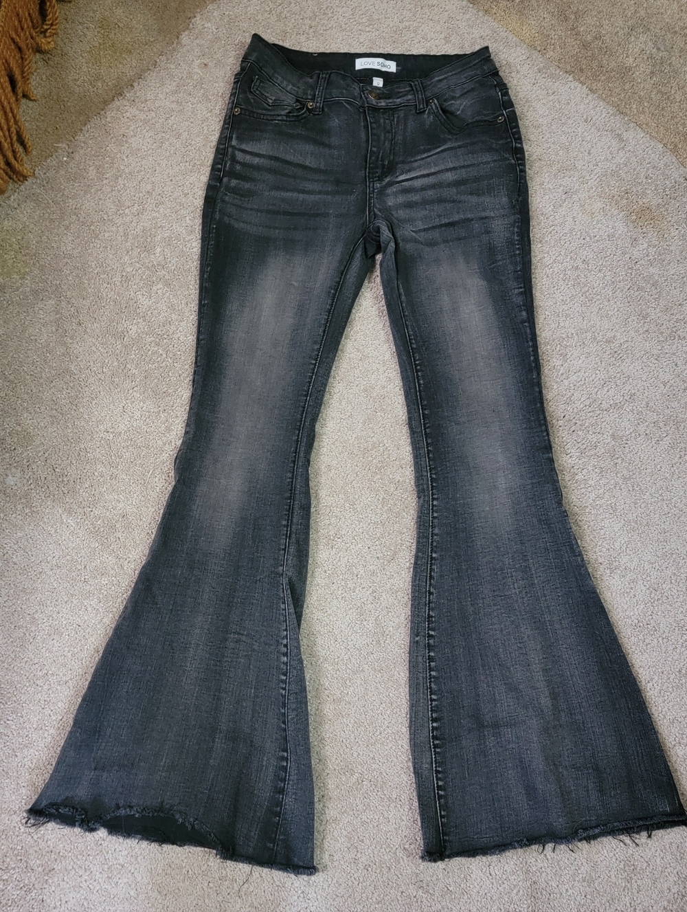Soho Black Flared Juniors Jeans New! Sz 9